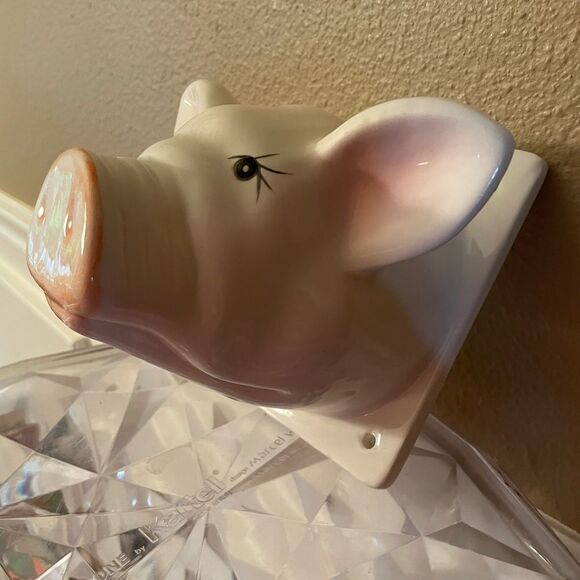 Vintage Hand Painted Pig Wall Mount Taiwan - Picture 7 of 16